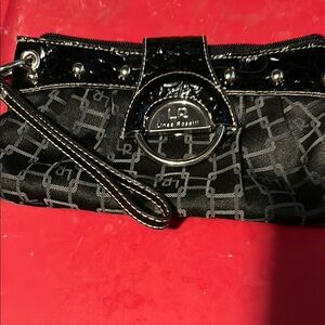 Rina Rossi Black Crocodile Embossed Clutch